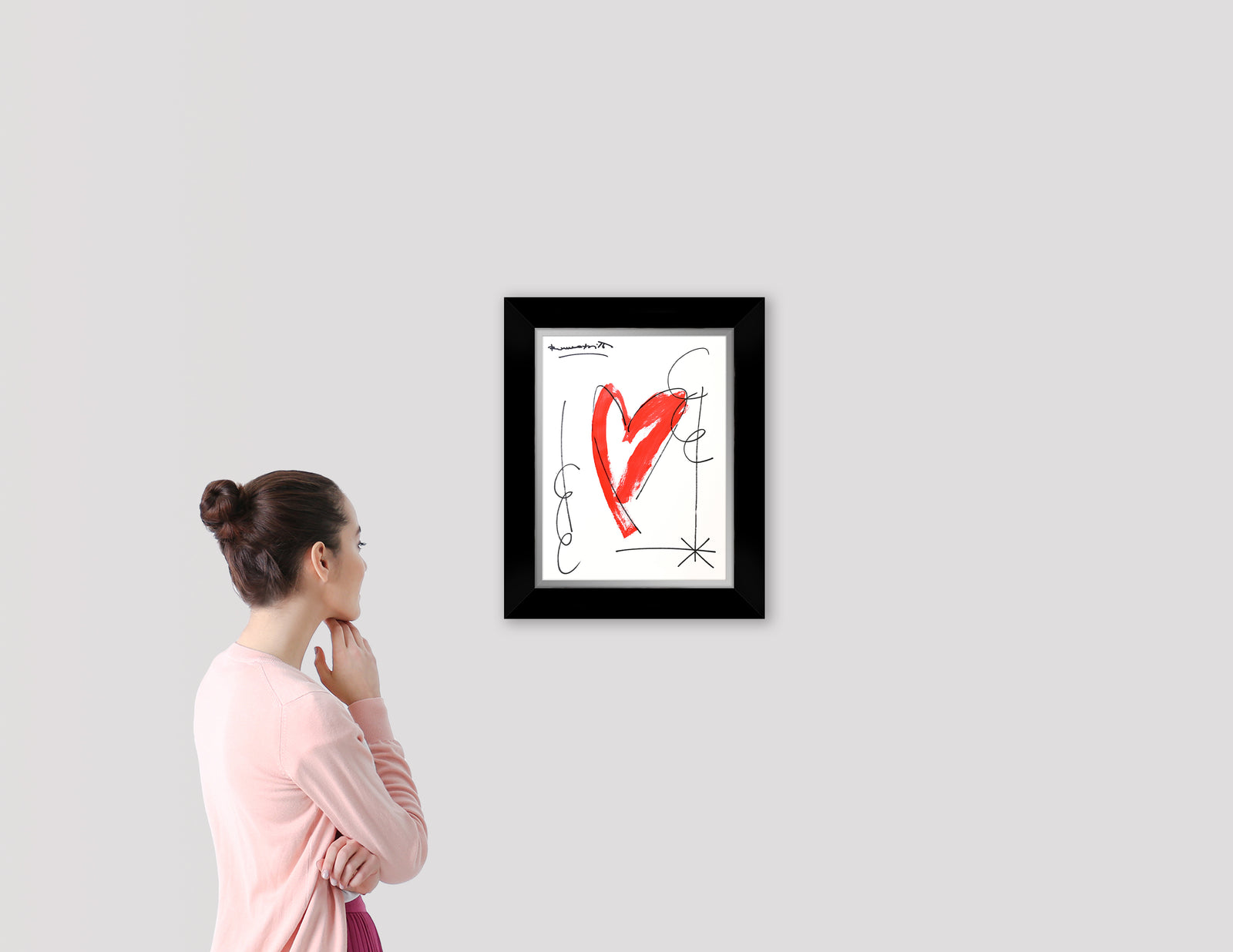 modern pop art thomas heartbeat collection original drawing  vibrant home decor