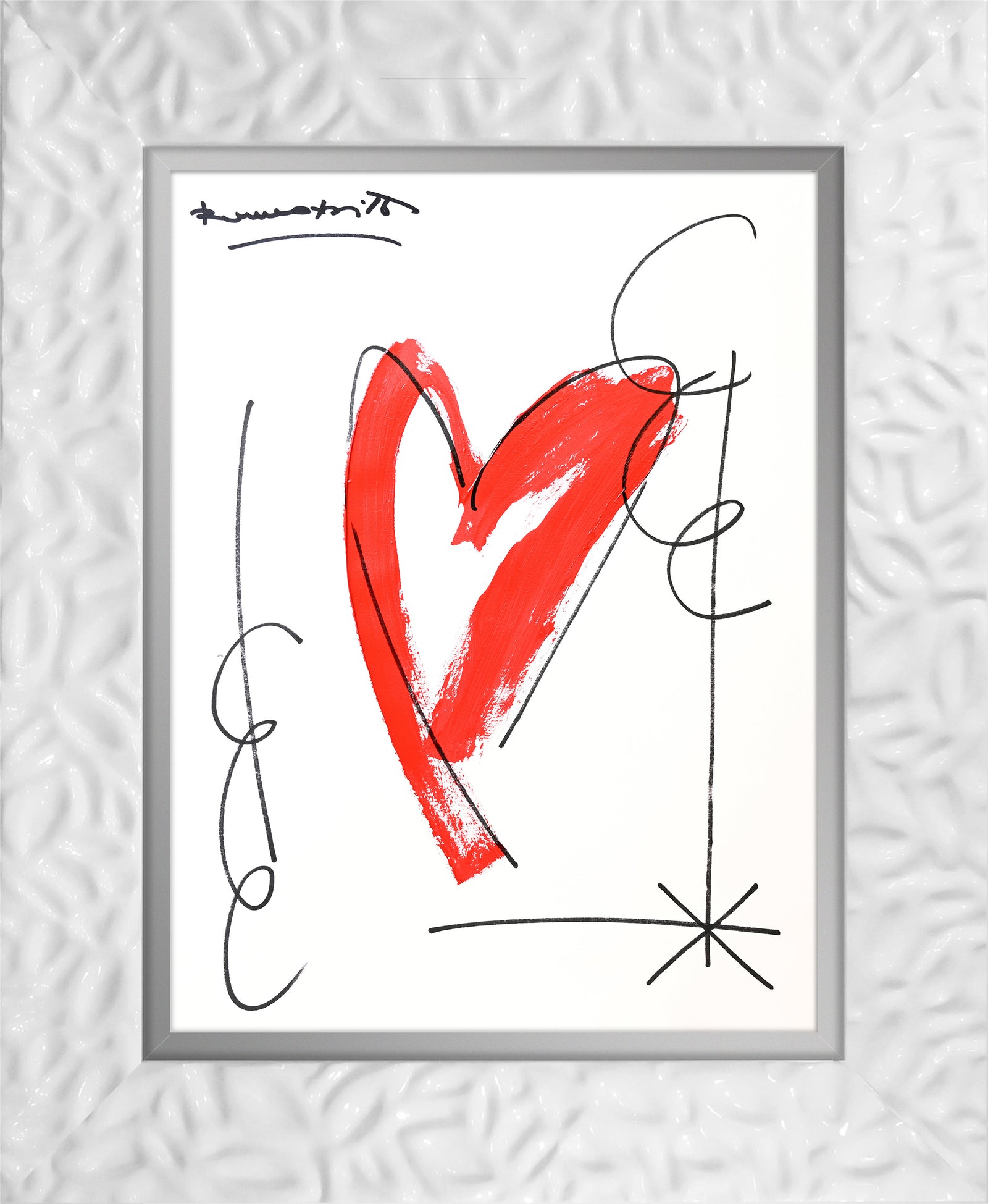 modern pop art thomas heartbeat collection original drawing  vibrant home decor