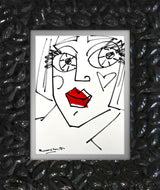 RED LIPS - Original Drawing