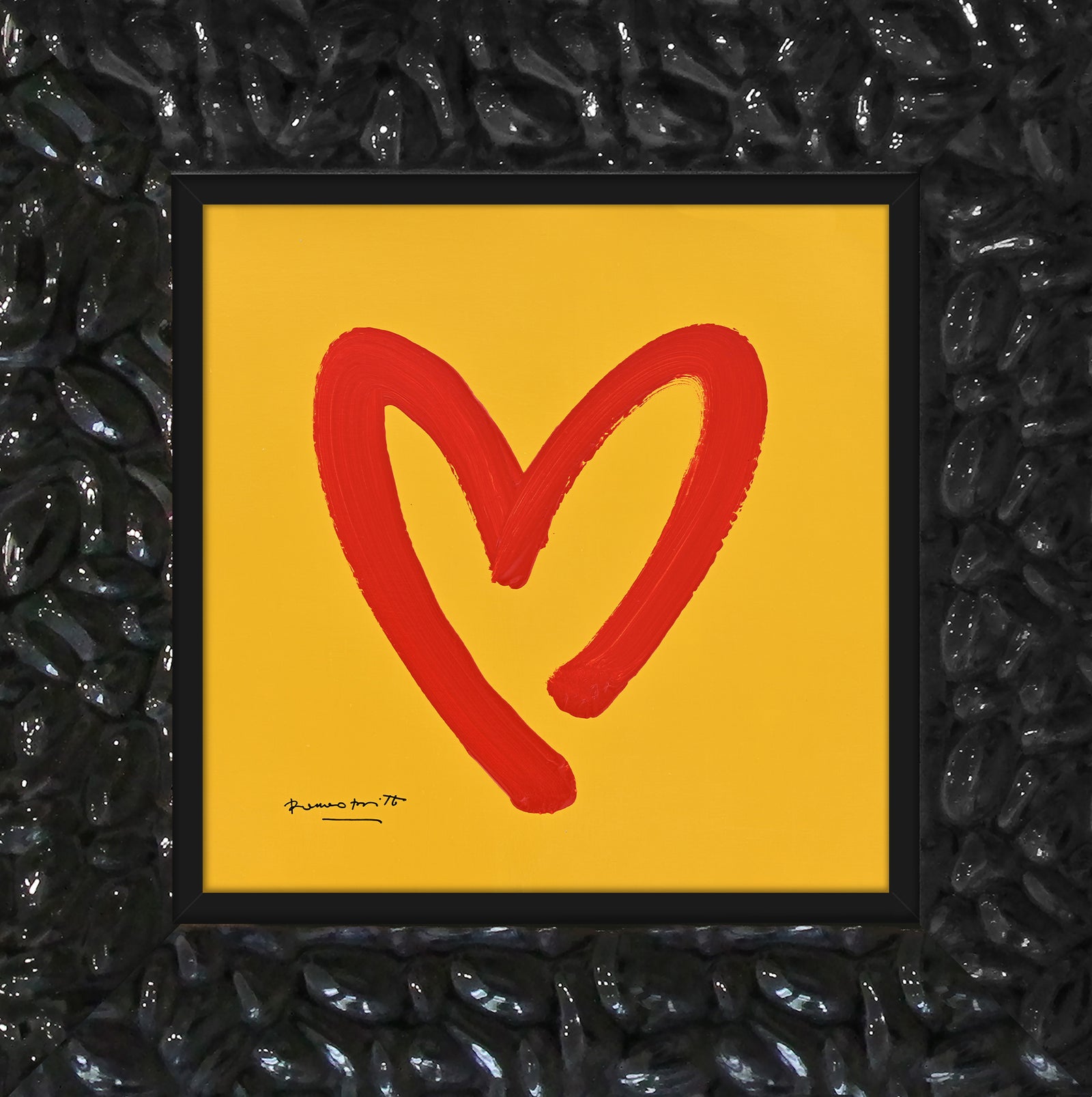 modern pop art heartbeat original drawing  vibrant home decor