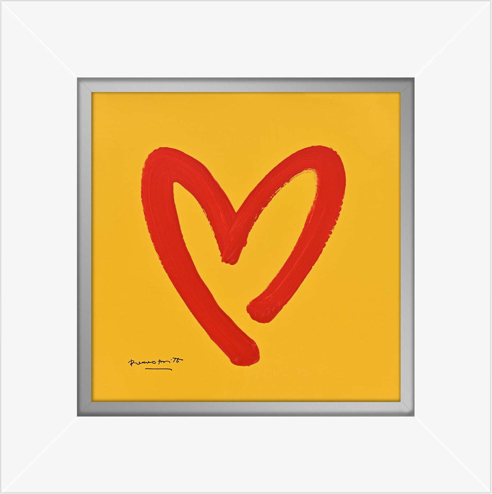 modern pop art heartbeat original drawing  vibrant home decor