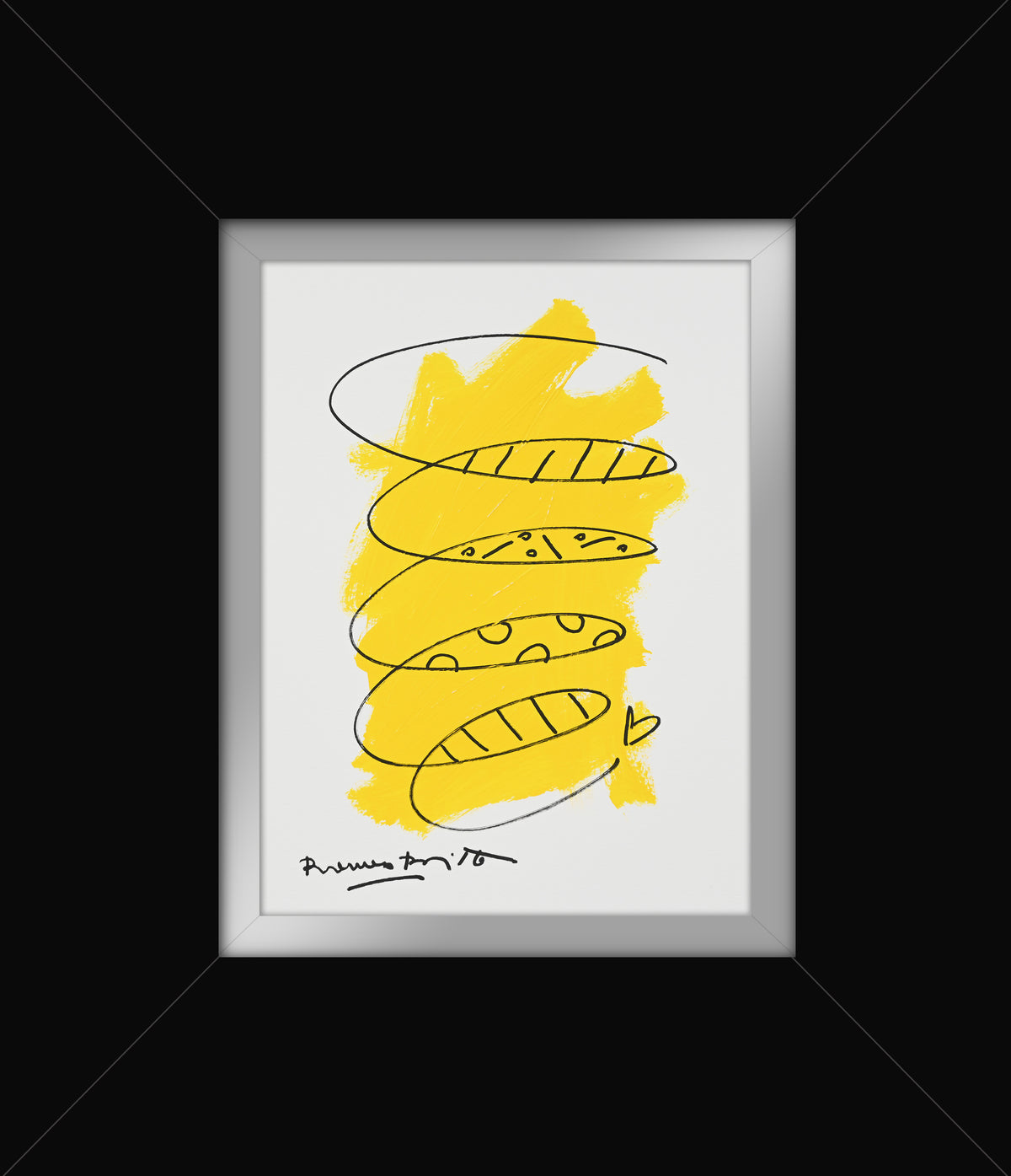 Romero Britto two color collection original drawing  colorful pop art design