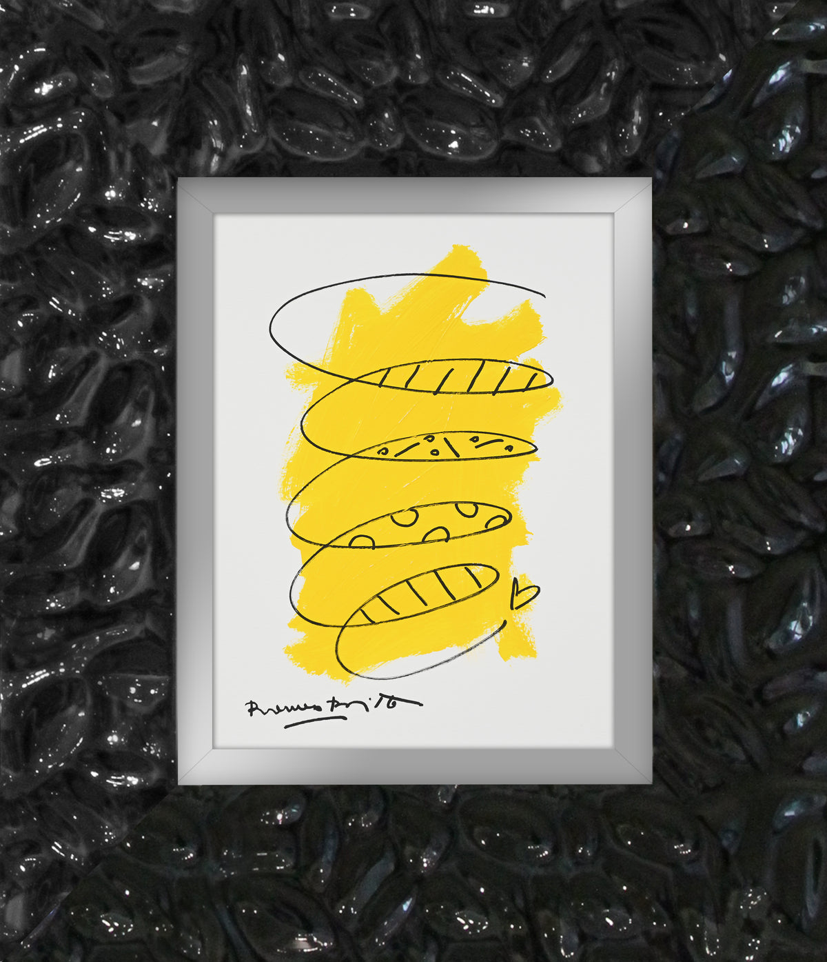 two color collection original drawing  artistic colorful design collectible