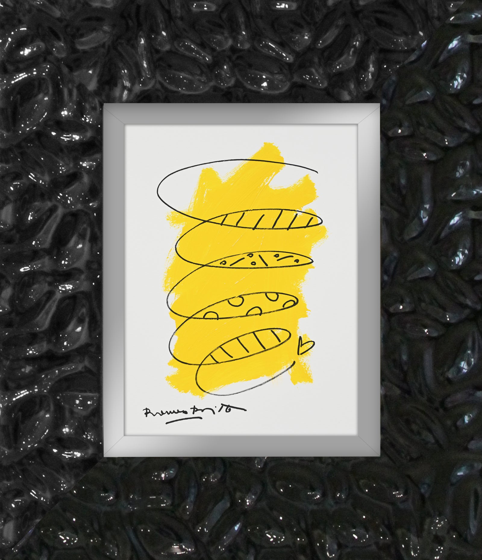 two color collection original drawing  artistic colorful design collectible