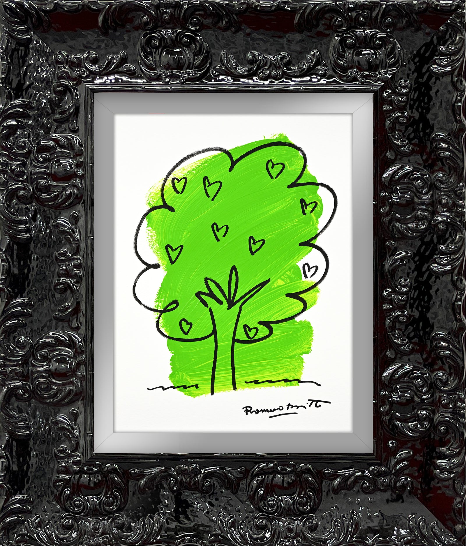 modern pop art two color collection original drawing  vibrant home decor