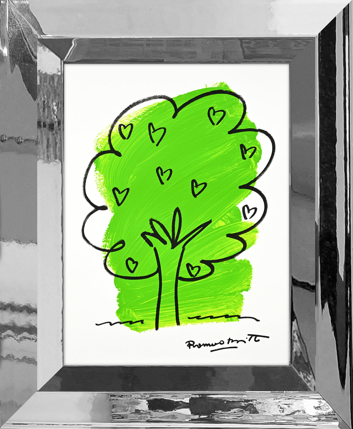 Romero Britto two color collection original drawing  colorful pop art design