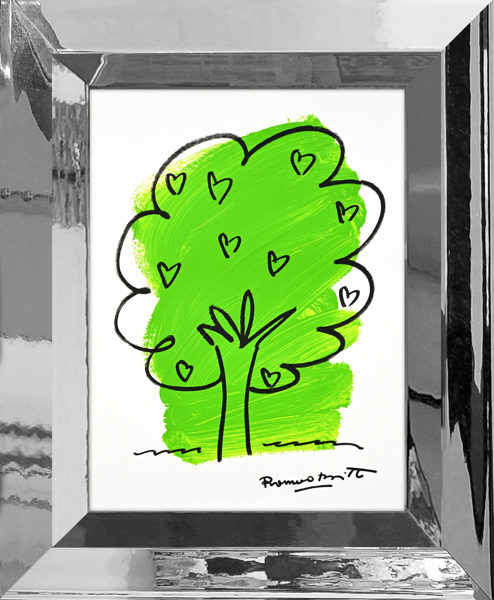 Romero Britto two color collection original drawing  colorful pop art design