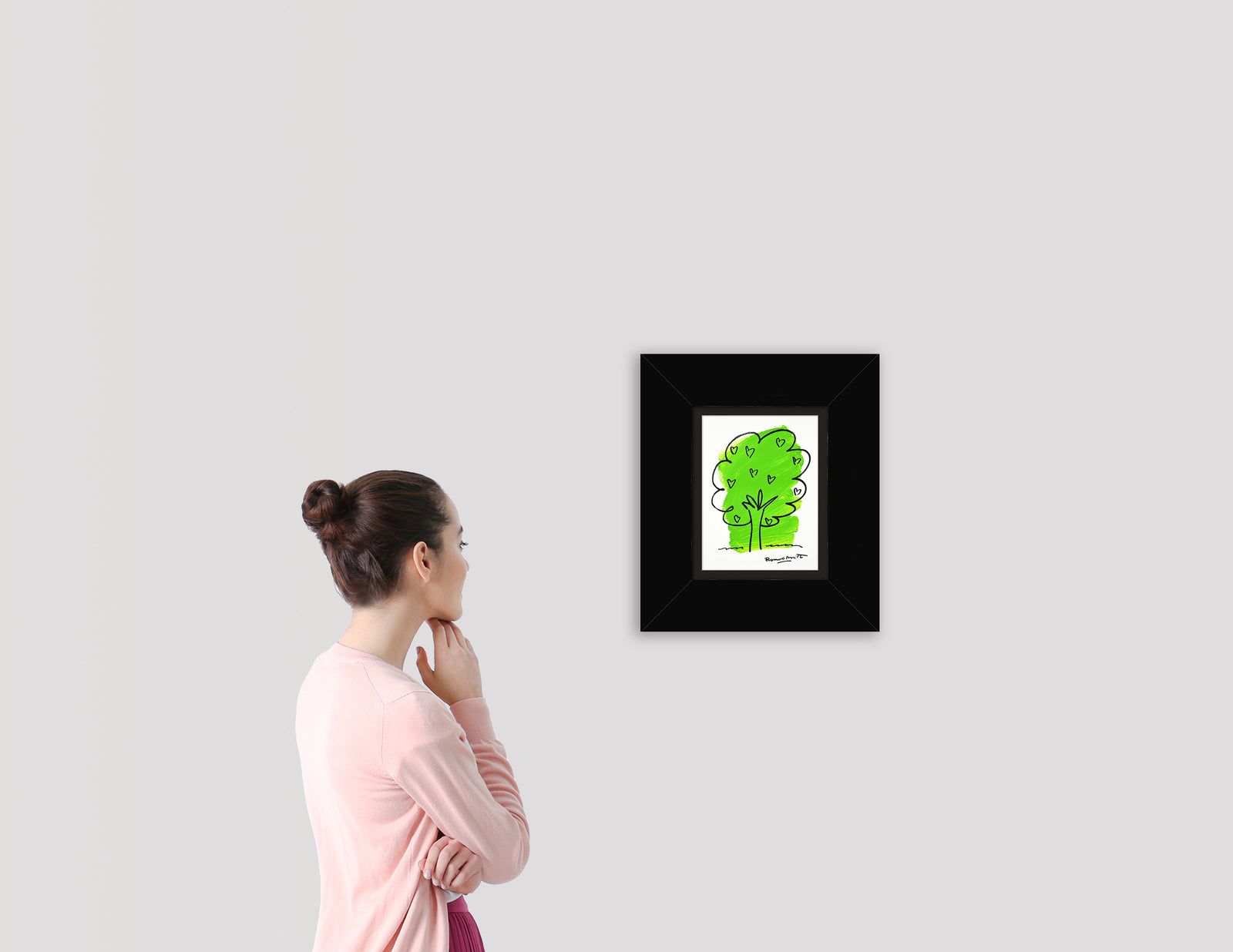 modern pop art two color collection original drawing  vibrant home decor
