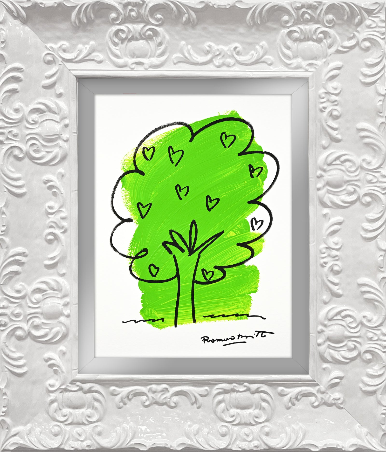 Romero Britto two color collection original drawing  colorful pop art design