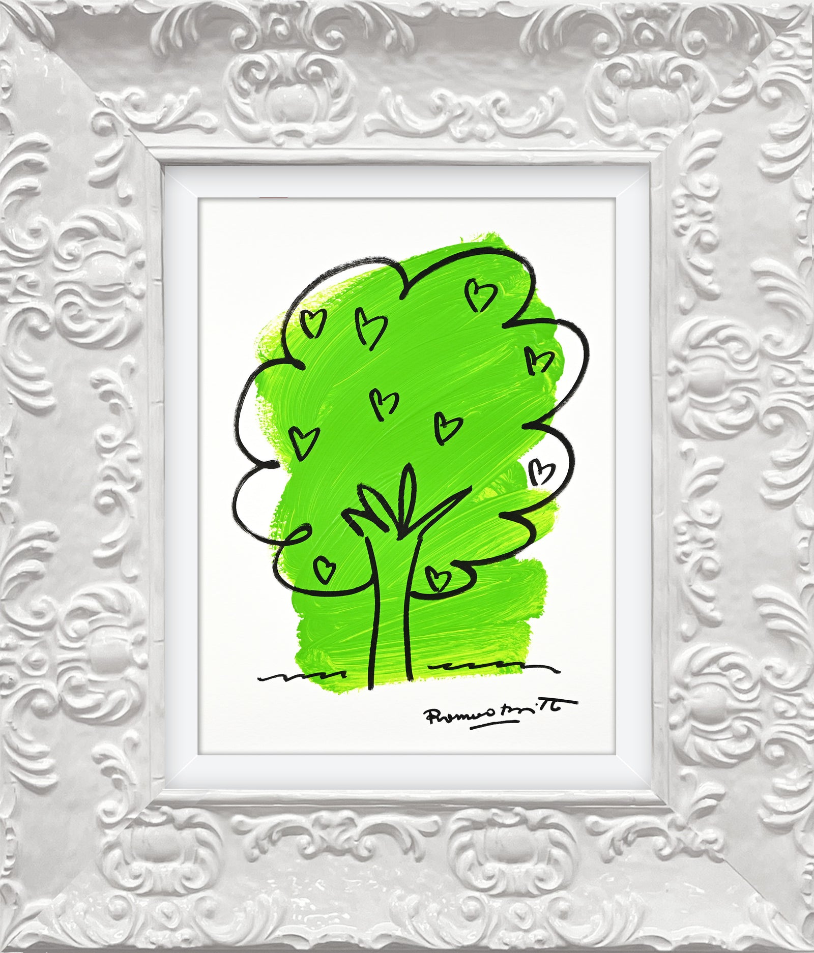 Romero Britto two color collection original drawing  colorful pop art design