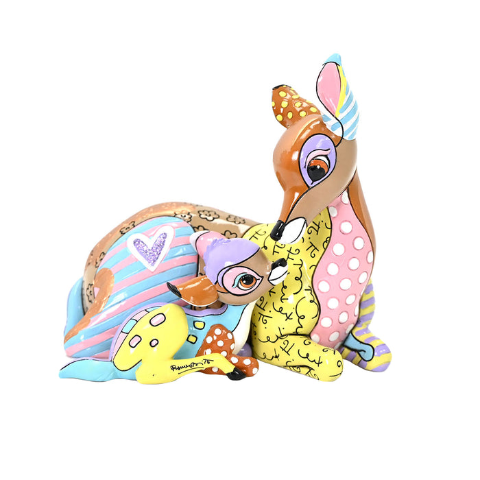 BAMBI & MOTHER - Disney by Britto Figurine - TOUCH OF GOLD - HAND SIGNED