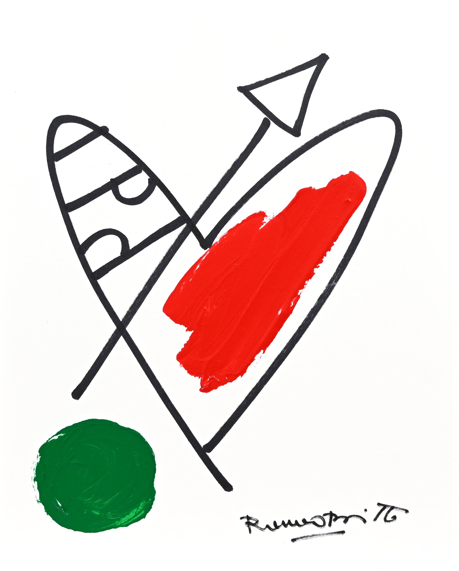Romero Britto italia collection original drawing  colorful pop art design
