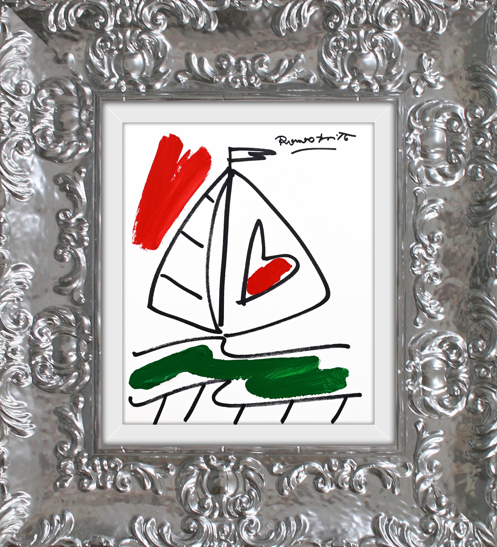 modern pop art italia collection original drawing  vibrant home decor