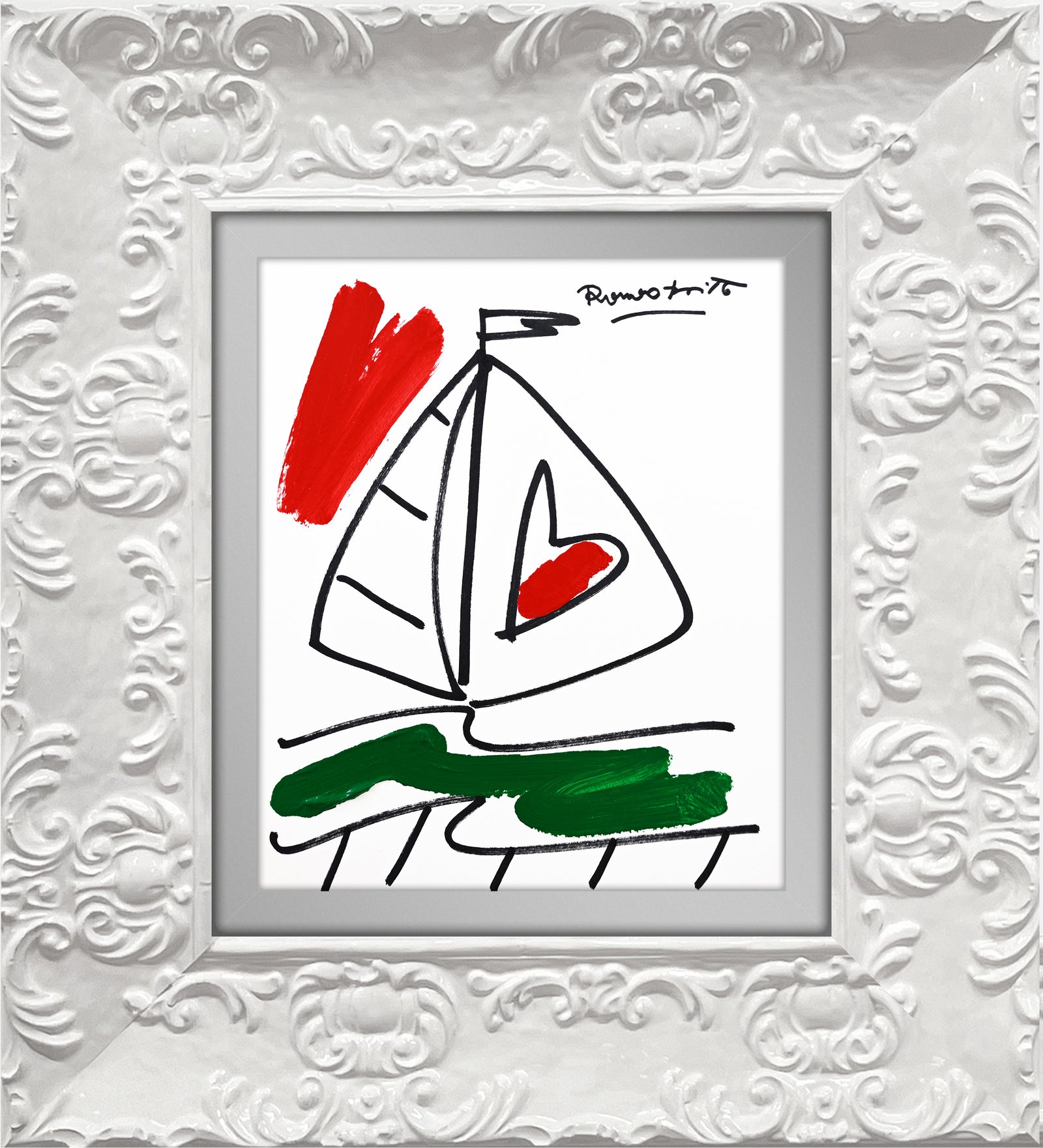 Romero Britto italia collection original drawing  colorful pop art design