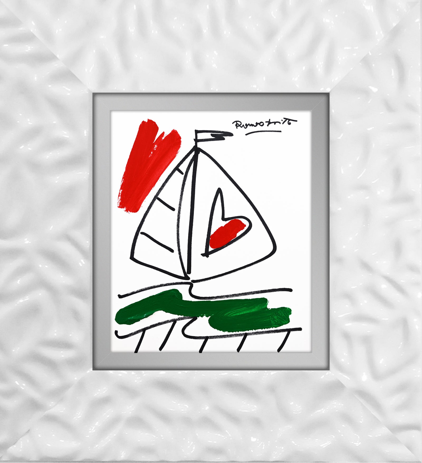 modern pop art italia collection original drawing  vibrant home decor