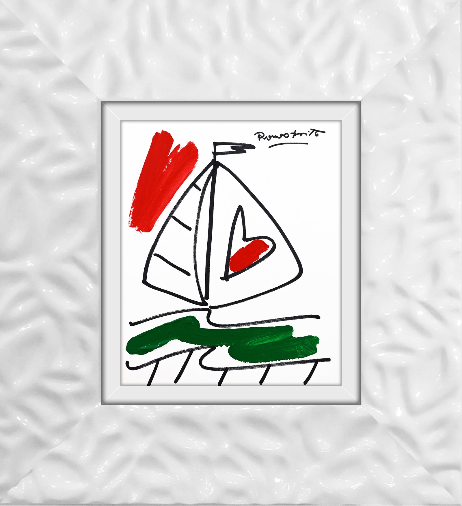 italia collection original drawing  artistic colorful design collectible