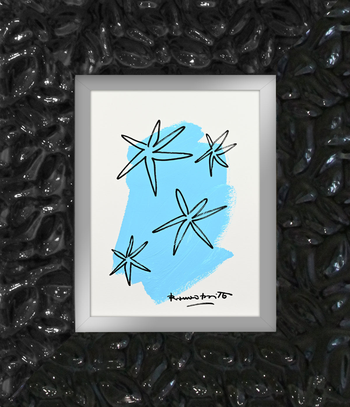 two color collection original drawing  artistic colorful design collectible