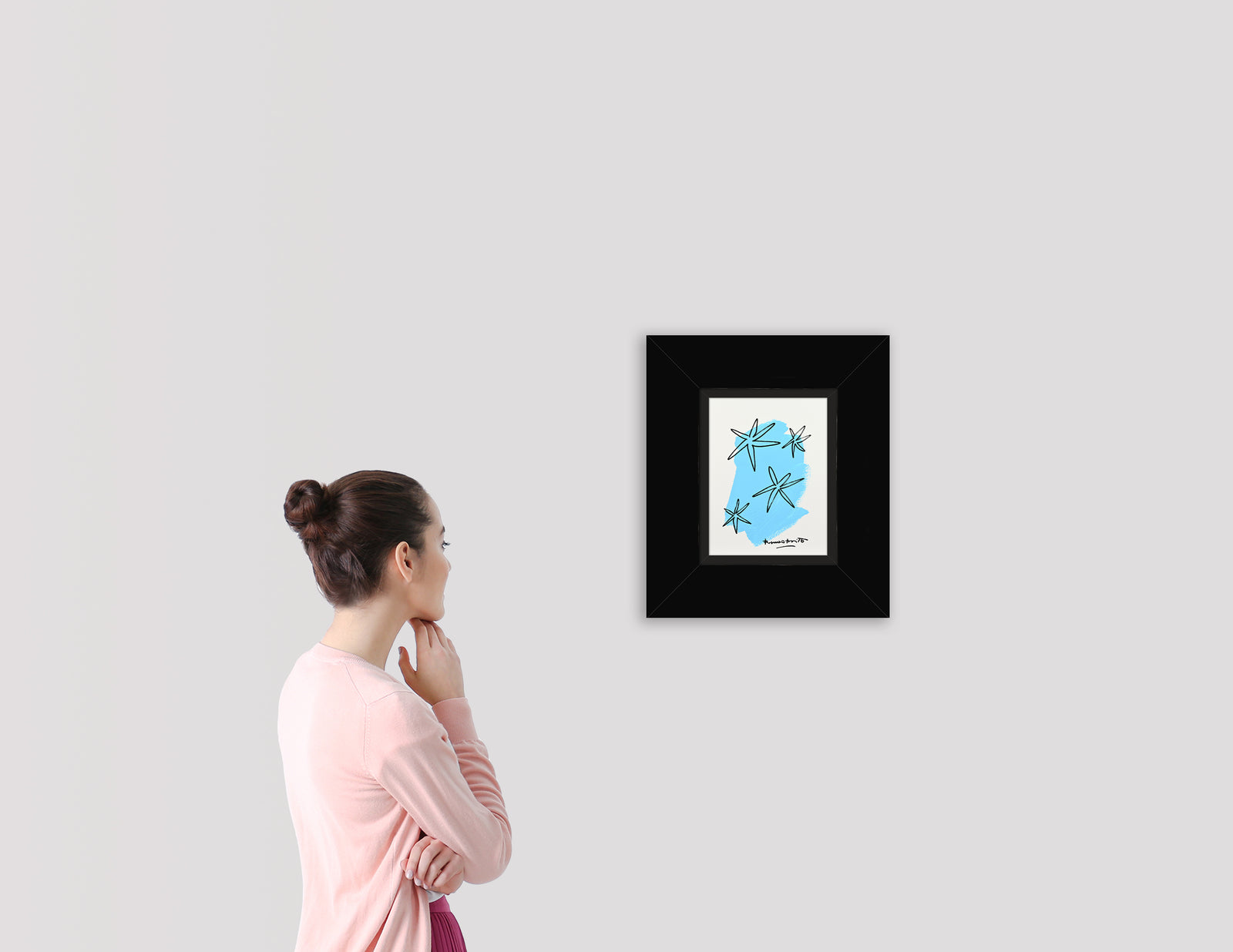 two color collection original drawing  artistic colorful design collectible