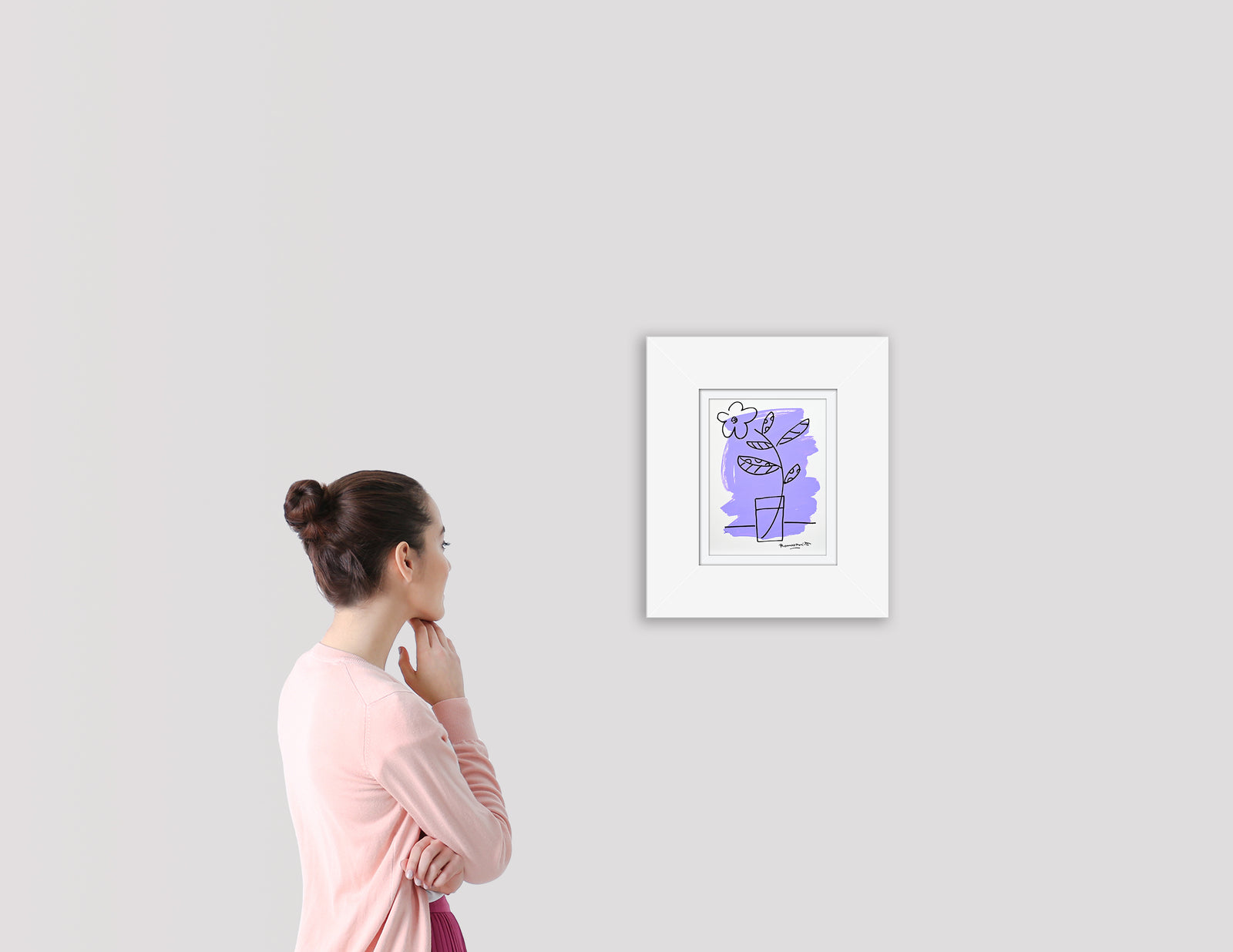 two color collection original drawing  artistic colorful design collectible