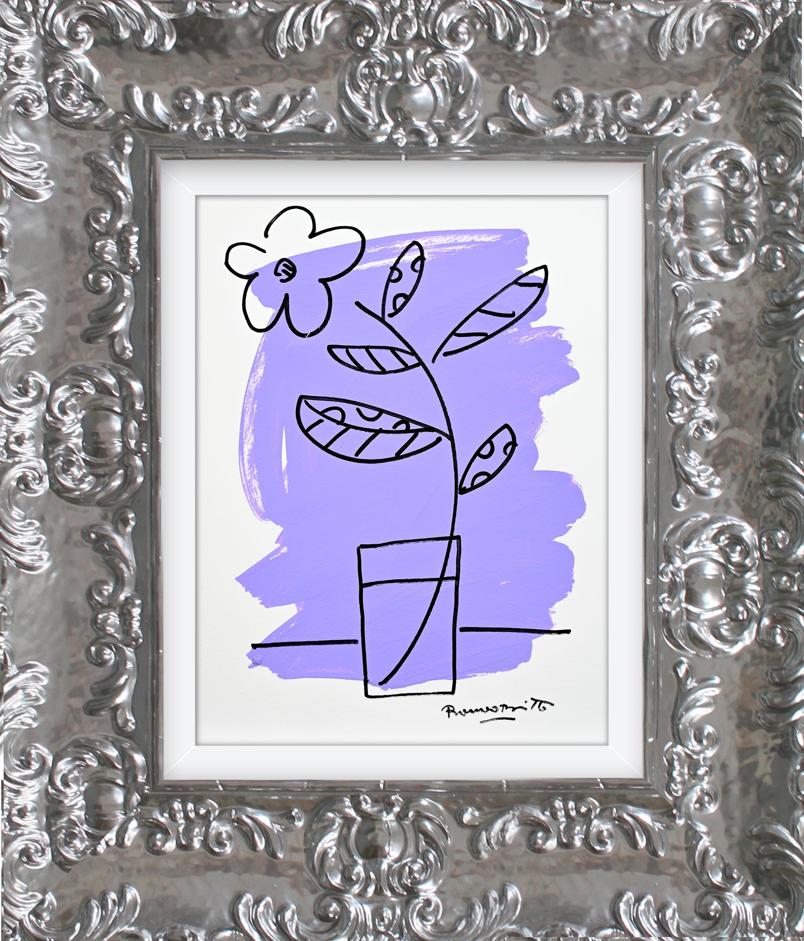 two color collection original drawing  colorful decorative collectible gift idea