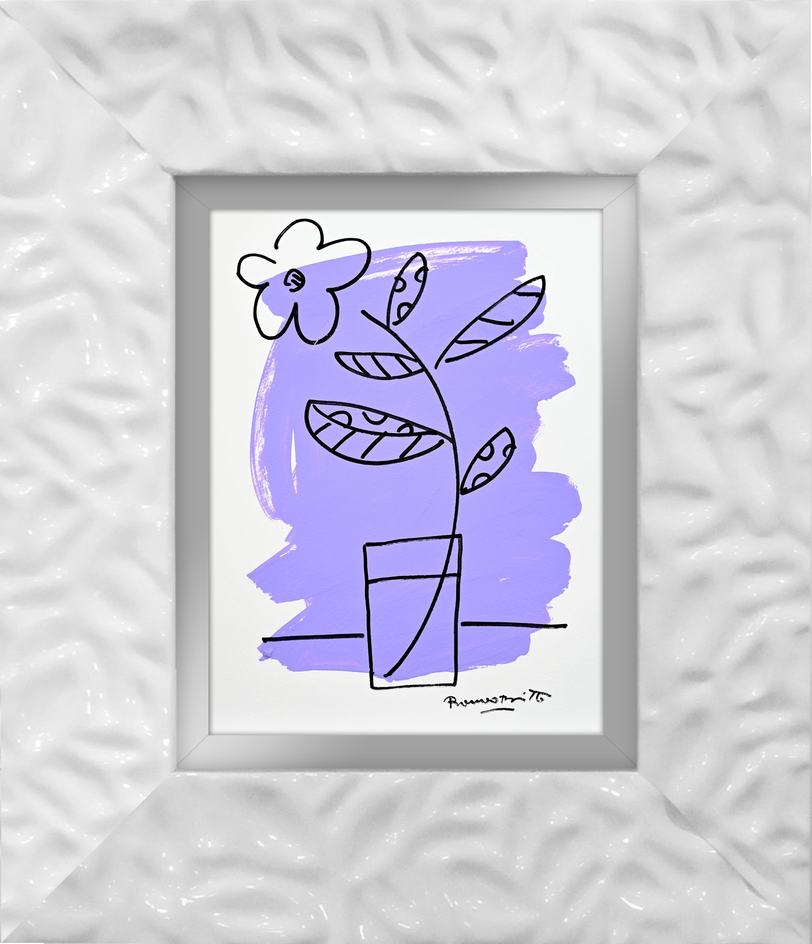 two color collection original drawing  colorful decorative collectible gift idea