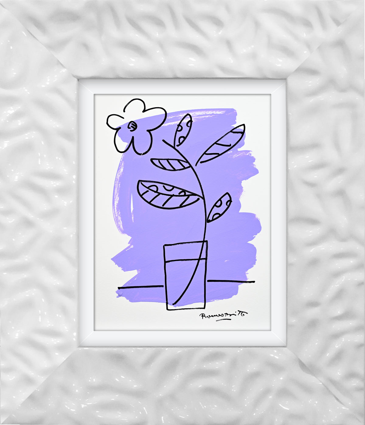 modern pop art two color collection original drawing  vibrant home decor