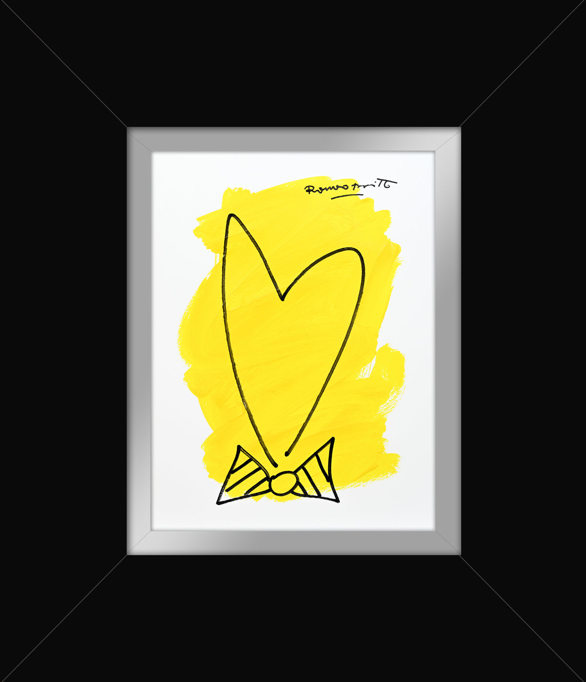 Romero Britto two color collection original drawing  colorful pop art design