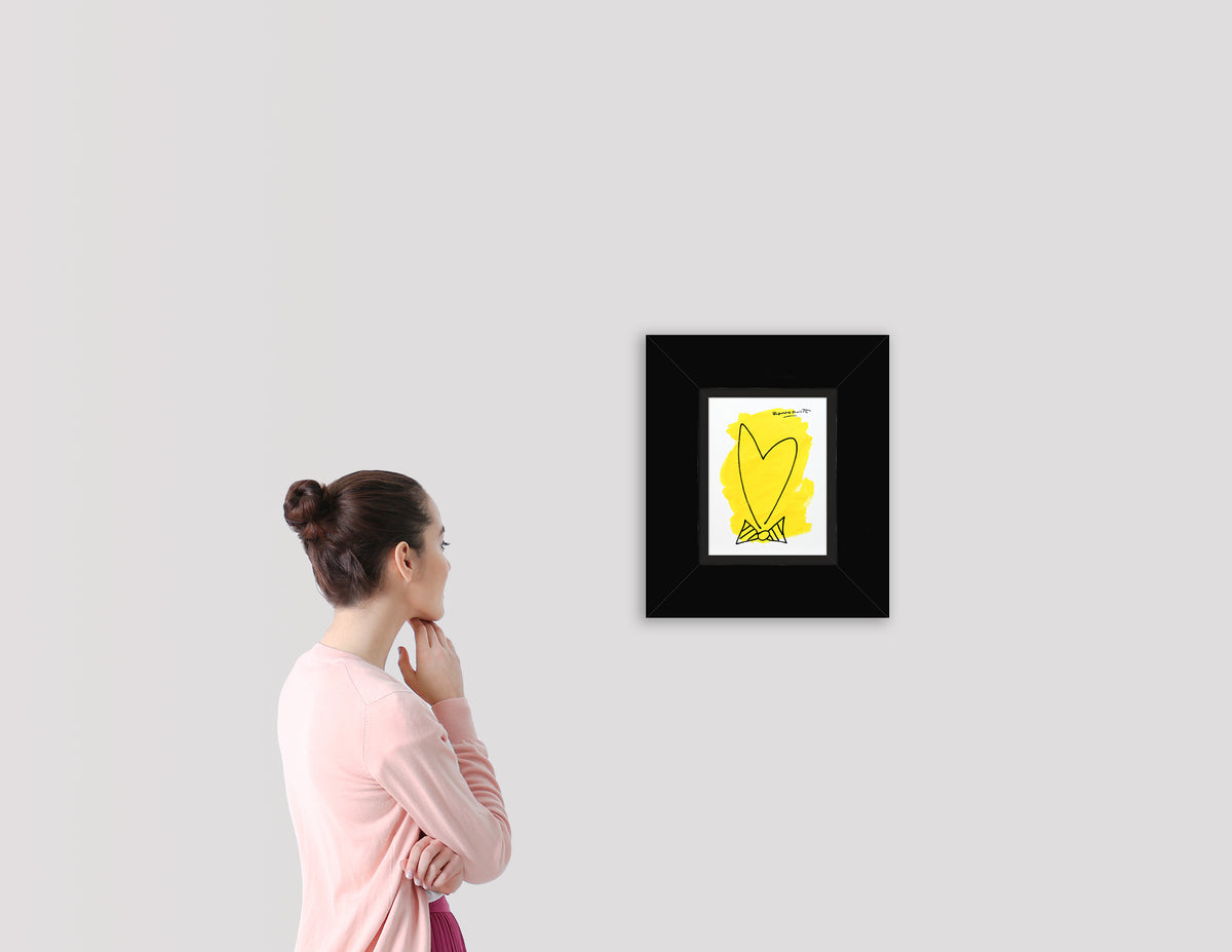 modern pop art two color collection original drawing  vibrant home decor