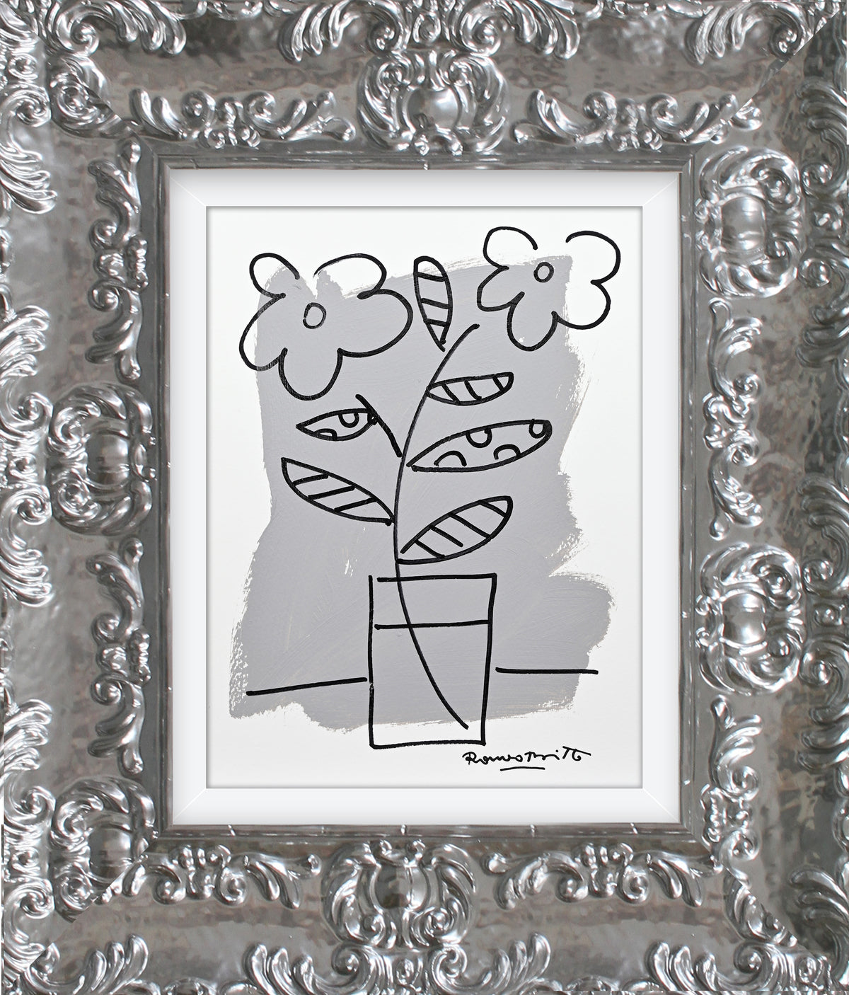 two color collection original drawing  colorful decorative collectible gift idea