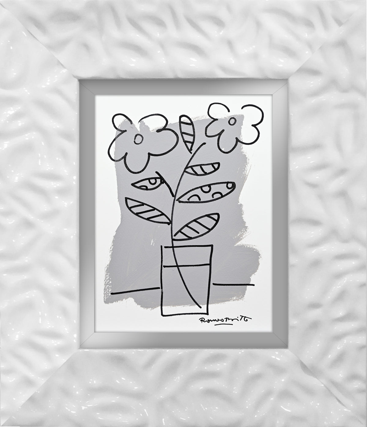 two color collection original drawing  colorful decorative collectible gift idea