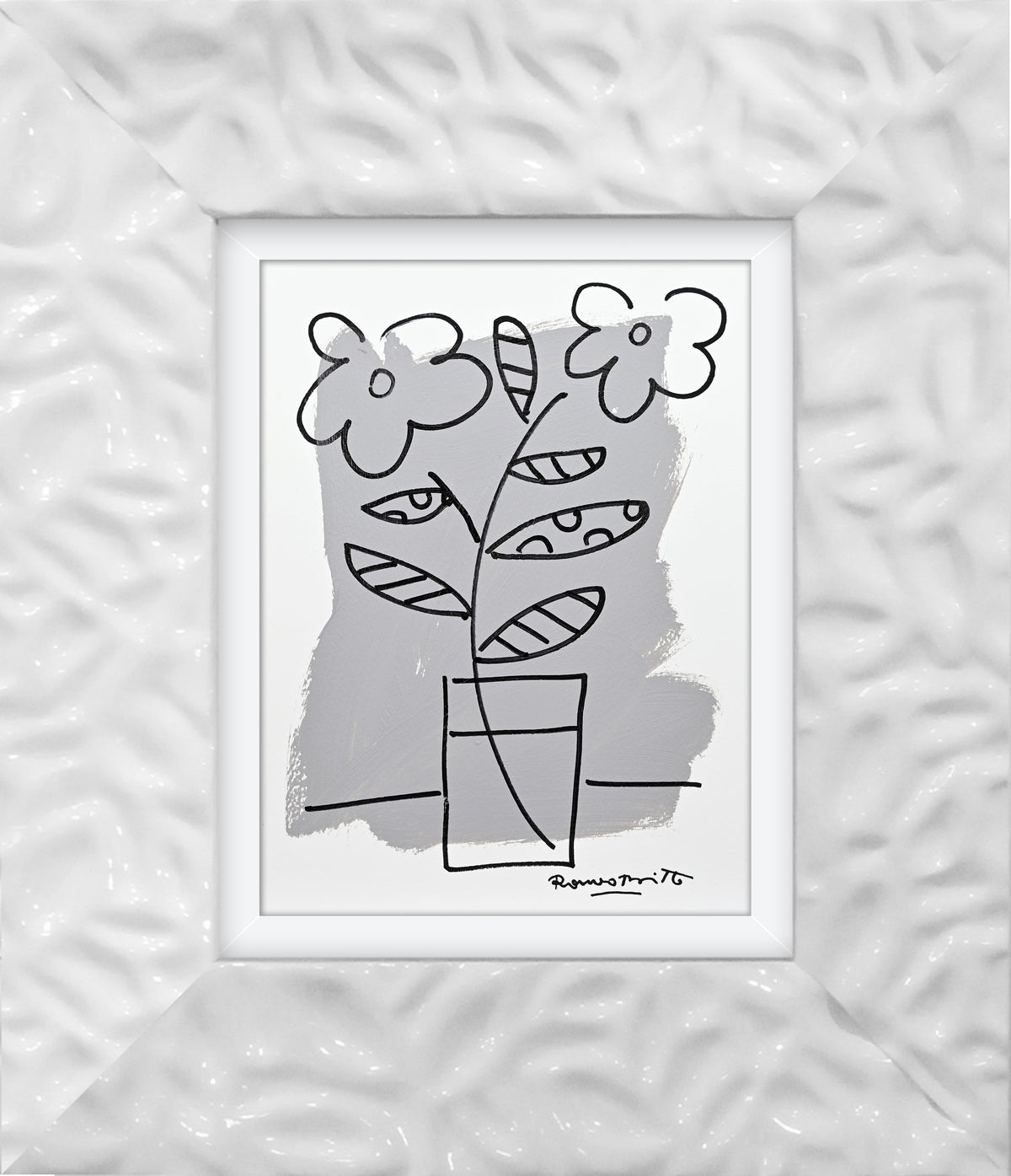 modern pop art two color collection original drawing  vibrant home decor