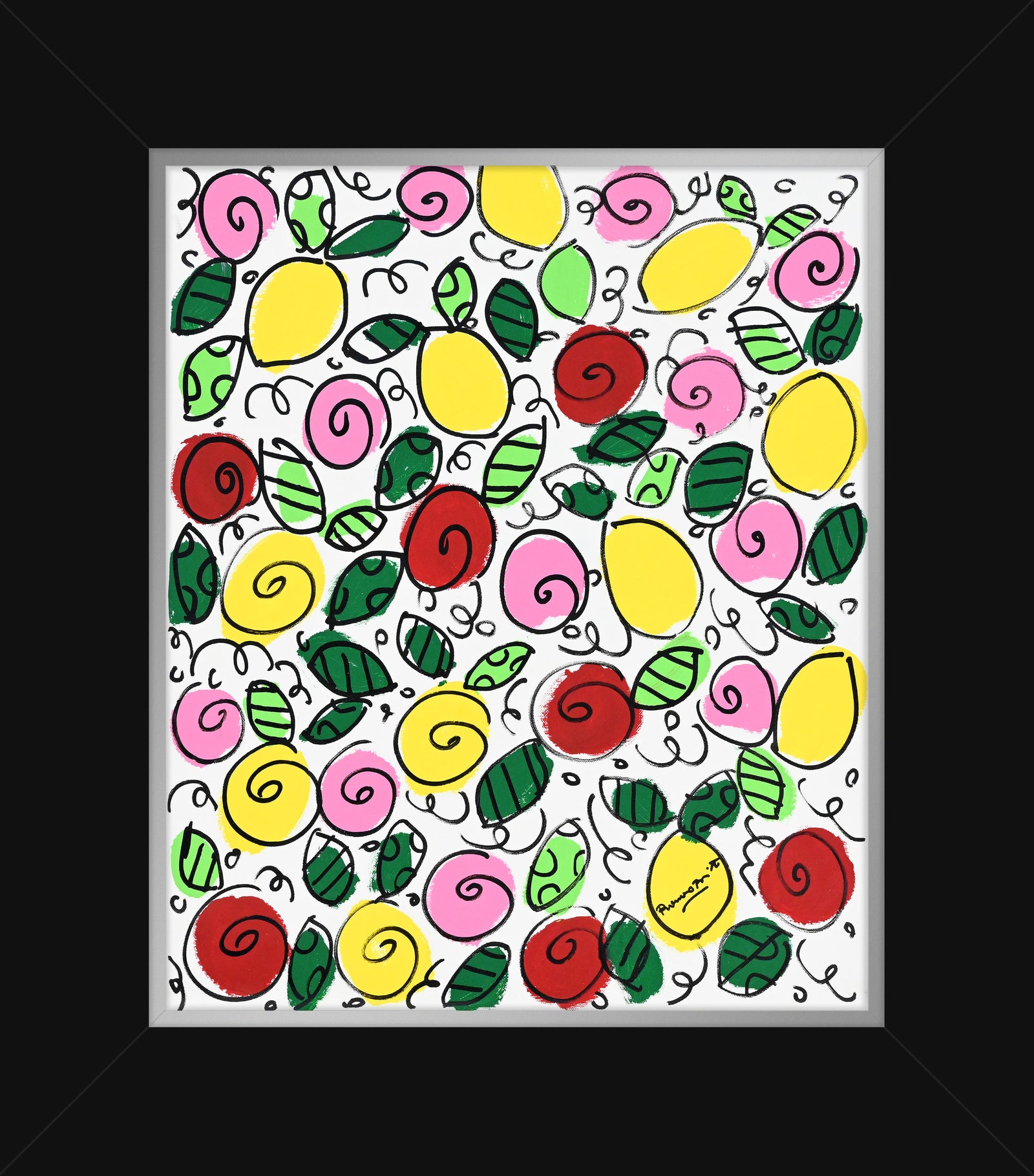 the sicily collection flowers lemons  artistic colorful design collectible