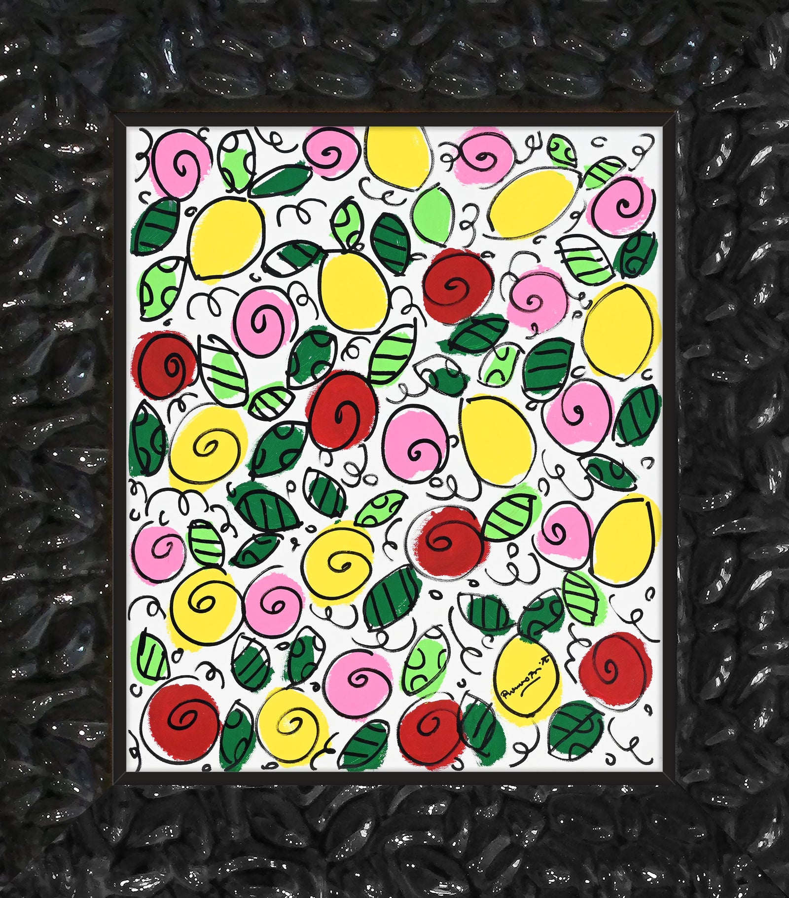 modern pop art the sicily collection flowers lemons  vibrant home decor