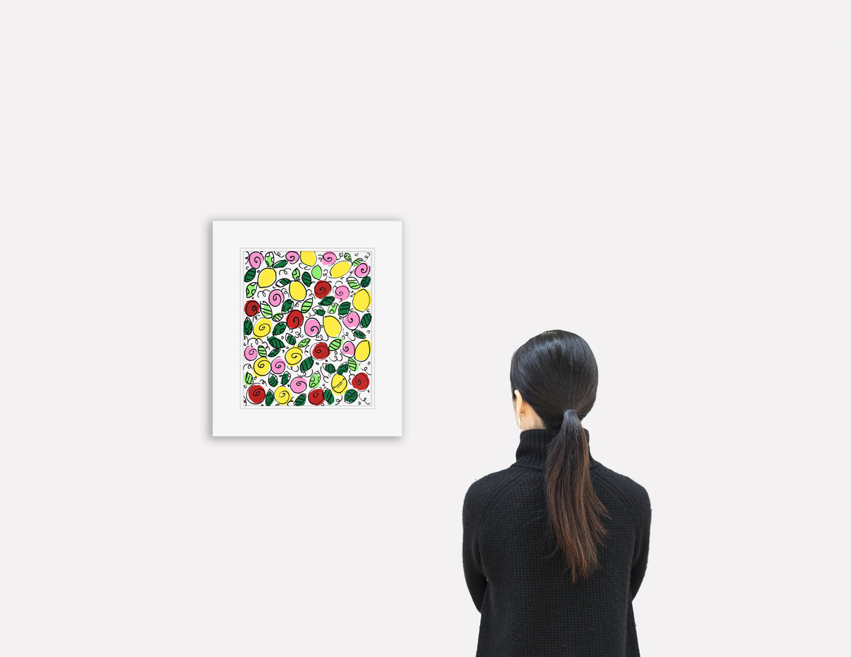 modern pop art the sicily collection flowers lemons  vibrant home decor