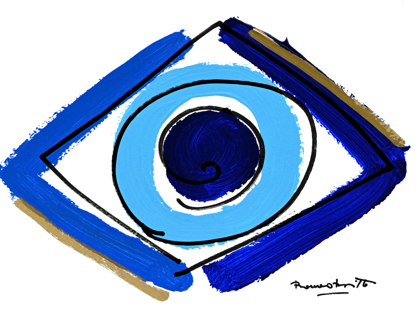 Romero Britto the sicily collection original drawing  colorful pop art design