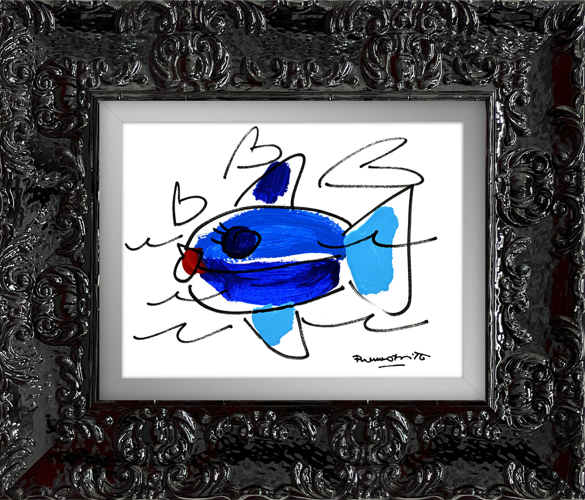 modern pop art the sicily collection fish original  vibrant home decor