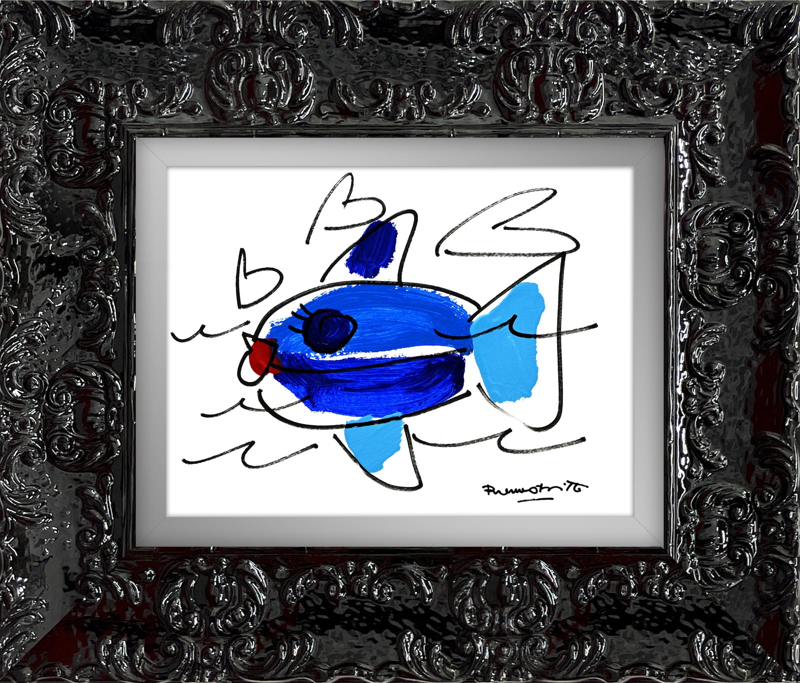 modern pop art the sicily collection fish original  vibrant home decor