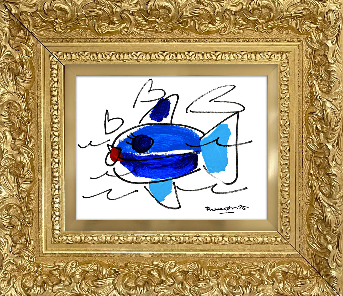 Romero Britto the sicily collection fish original  colorful pop art design