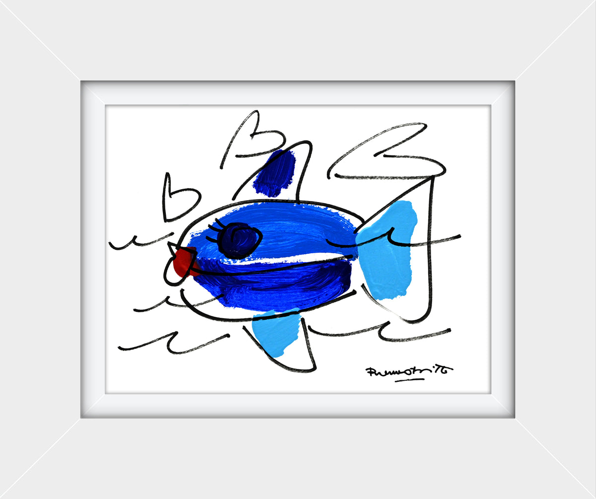 the sicily collection fish original  artistic colorful design collectible