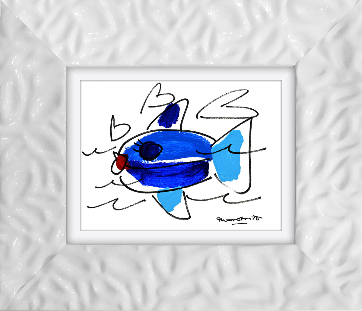 modern pop art the sicily collection fish original  vibrant home decor