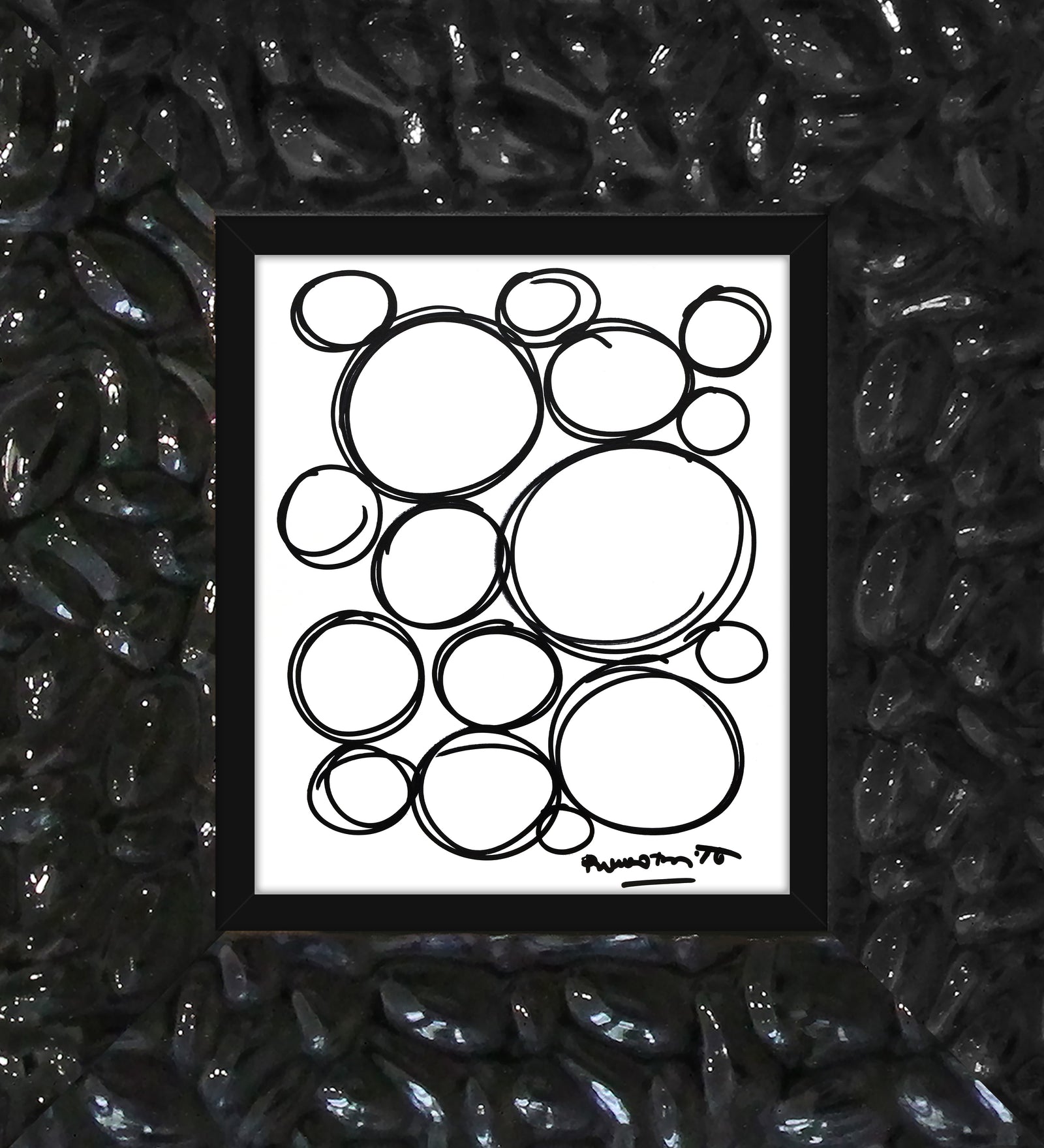 spheres original drawing  colorful decorative collectible gift idea