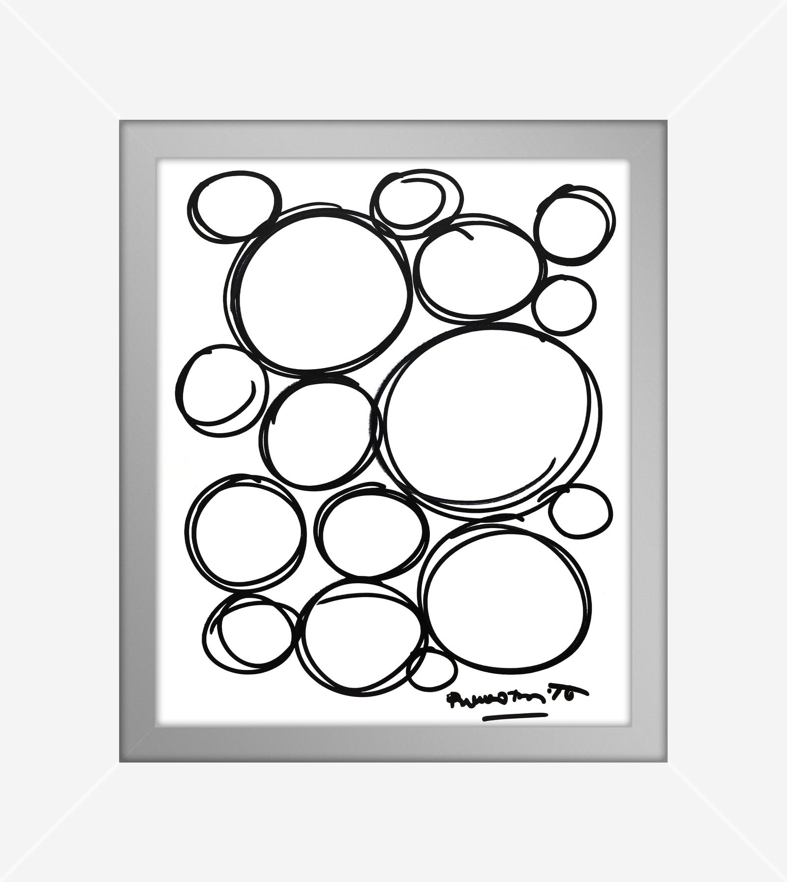 Romero Britto spheres original drawing  colorful pop art design