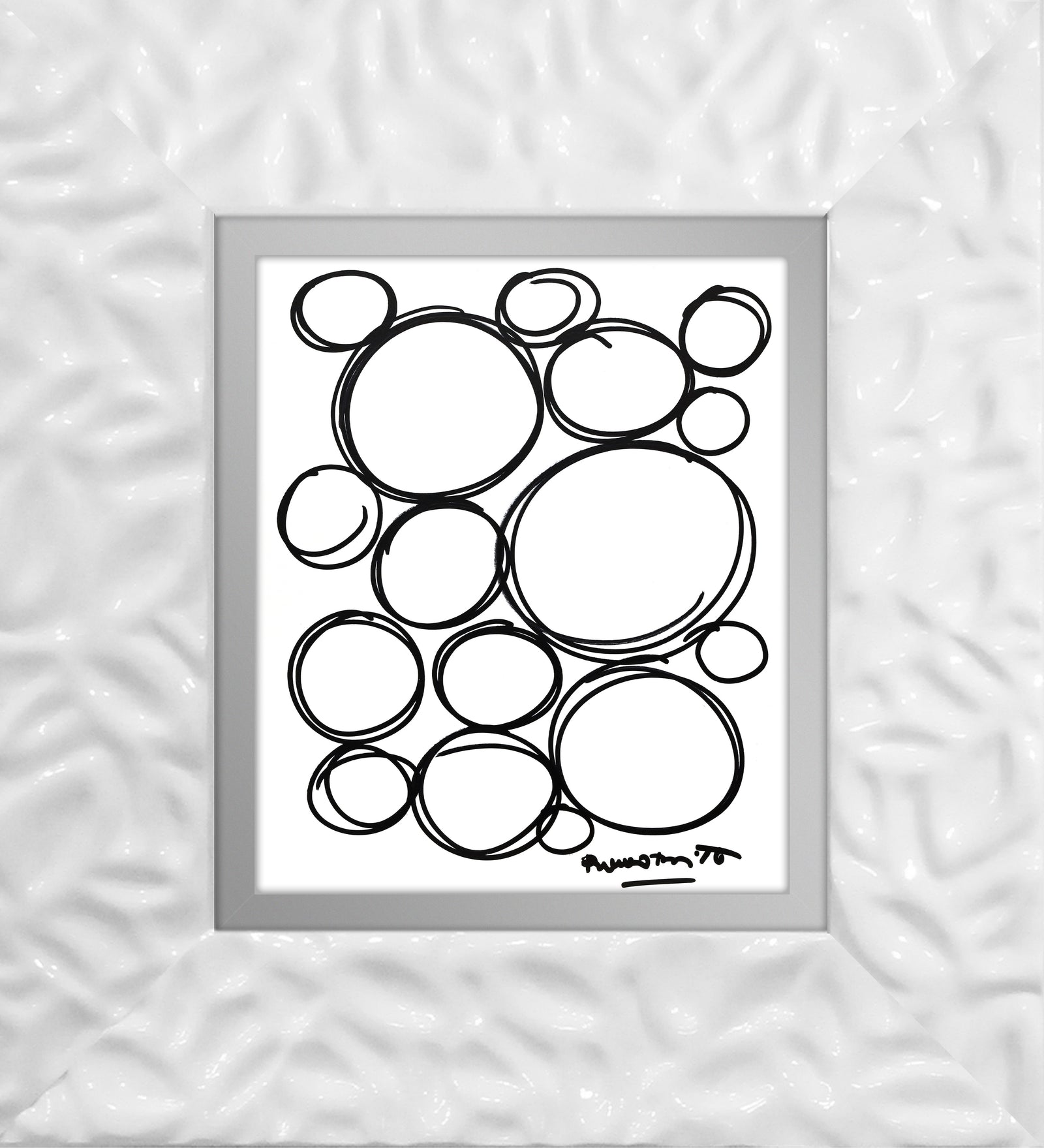 Romero Britto spheres original drawing  contemporary pop art piece