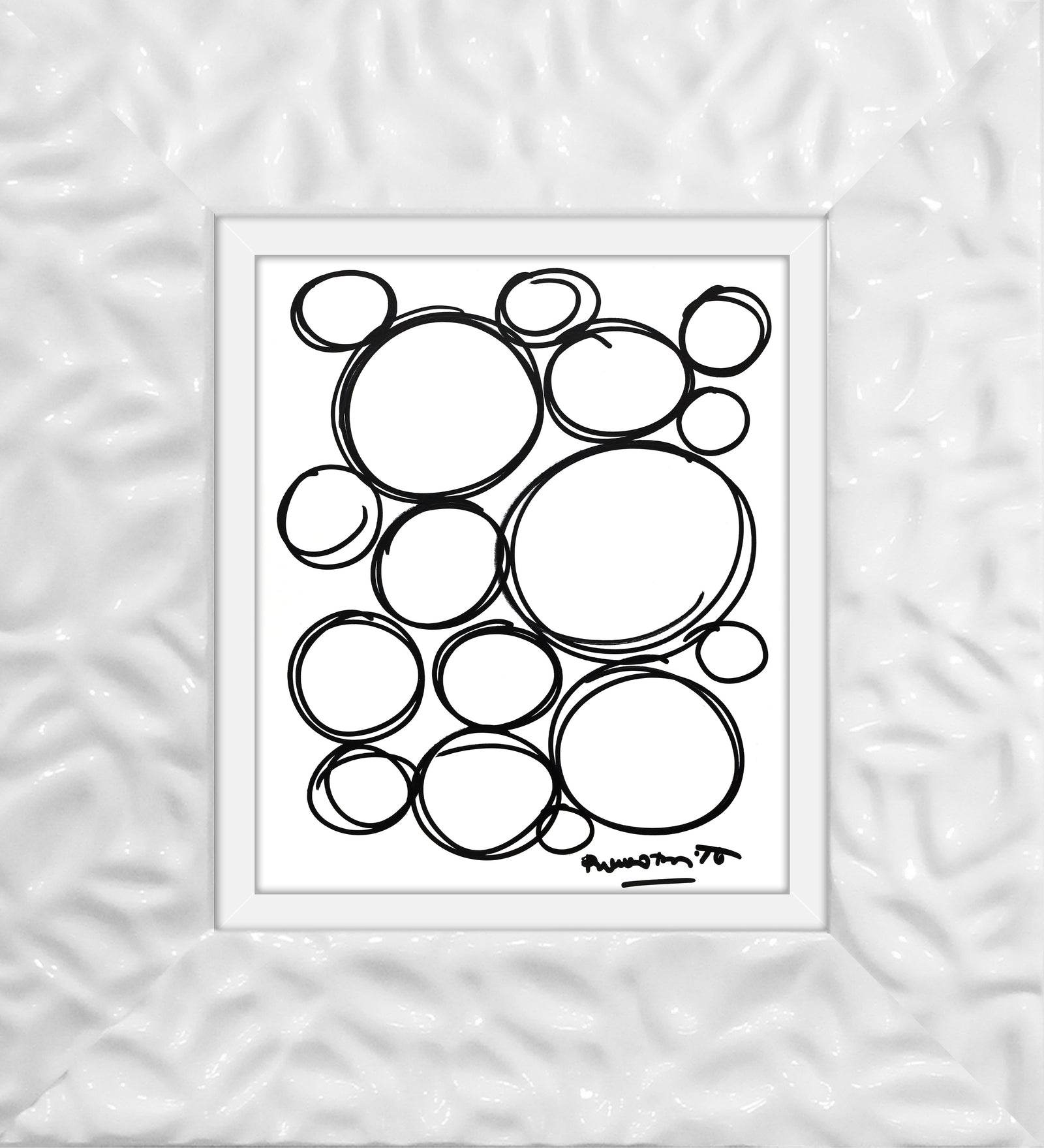 Romero Britto spheres original drawing  colorful pop art design