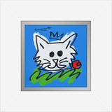 WHITE CAT -  Original Drawing