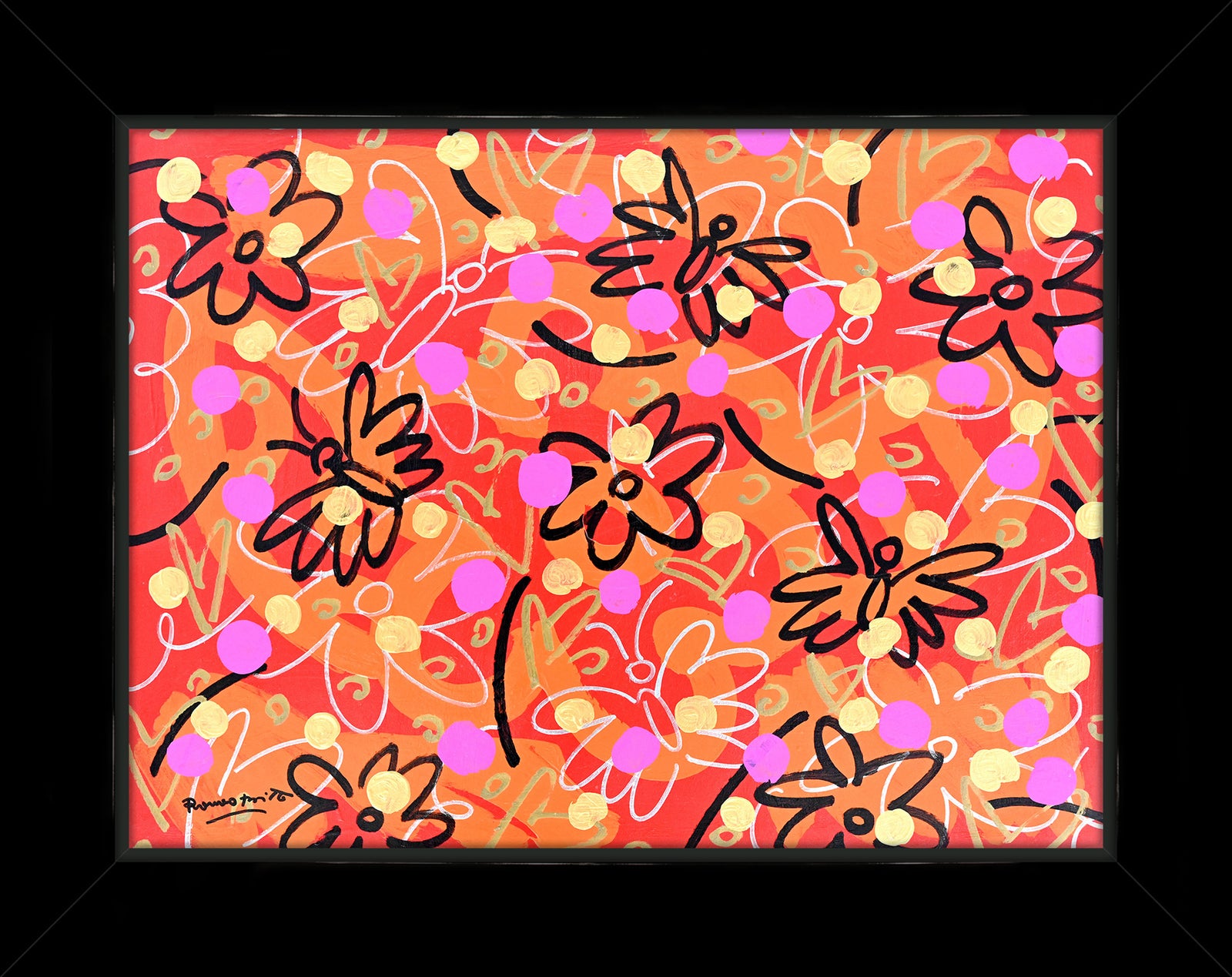 Butterflies and Polka Dots - Original Painting