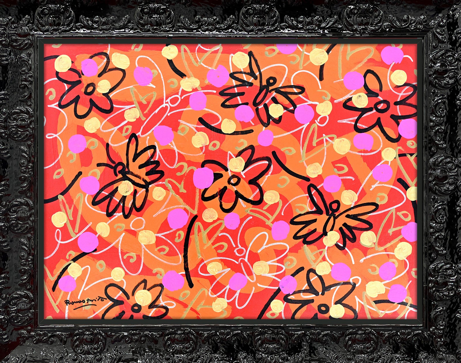 Butterflies and Polka Dots - Original Painting