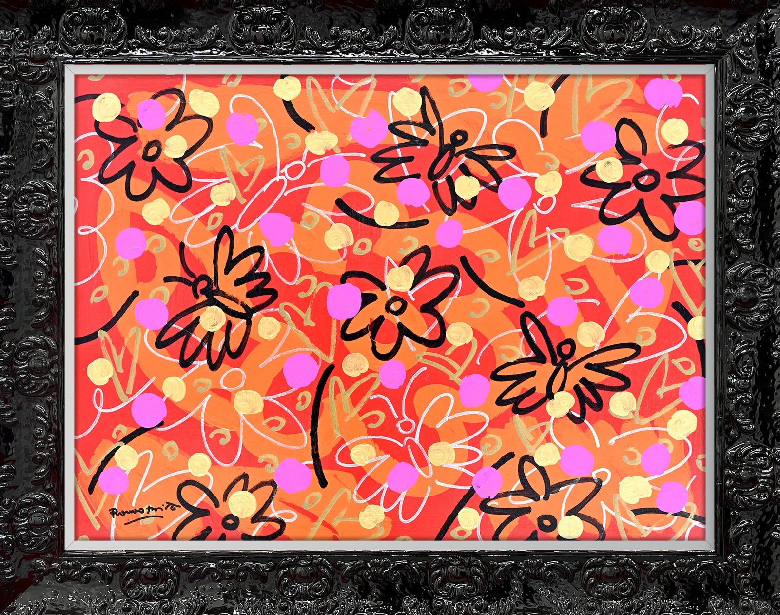 Butterflies and Polka Dots - Original Painting