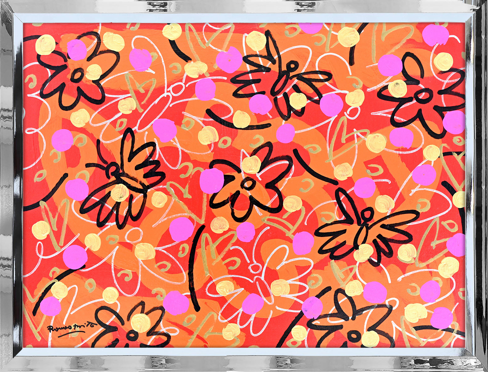 Butterflies and Polka Dots - Original Painting