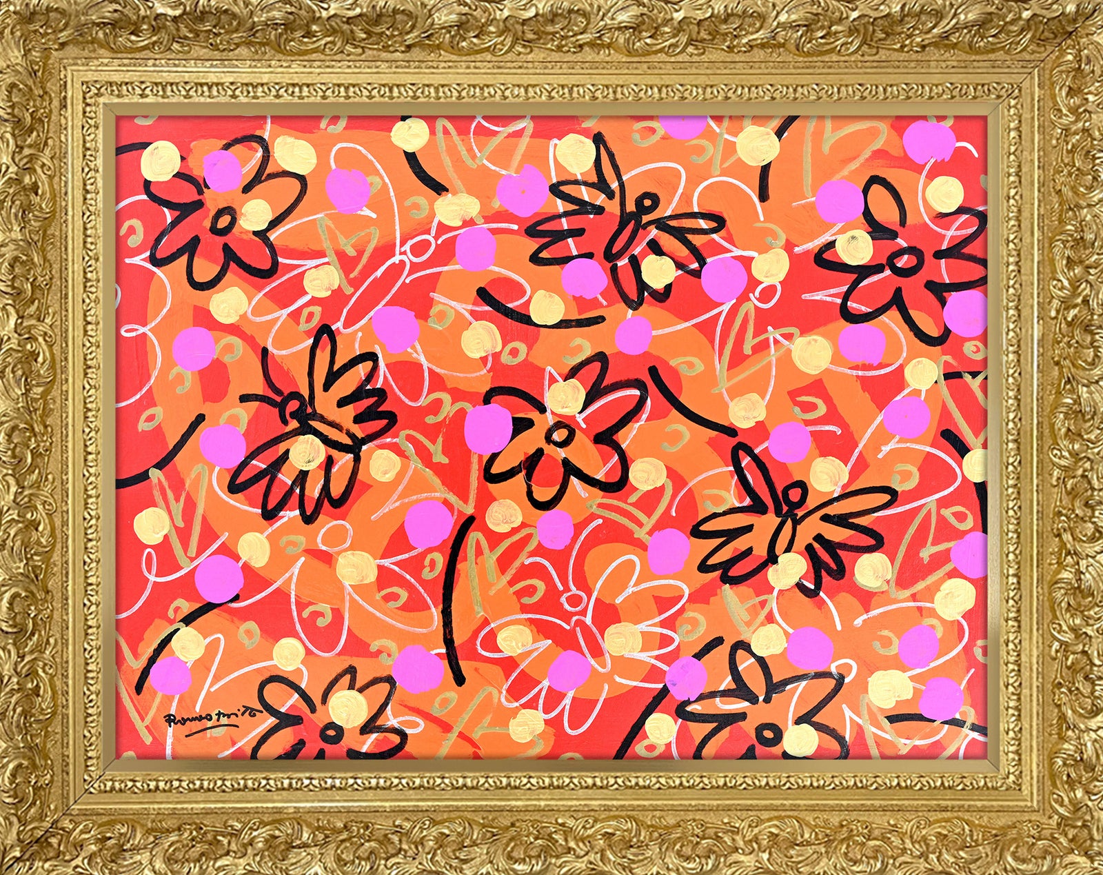 Butterflies and Polka Dots - Original Painting